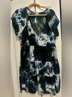 Urban Outfitters Blue & White Tie-Dye Dress soft material SZ XL
